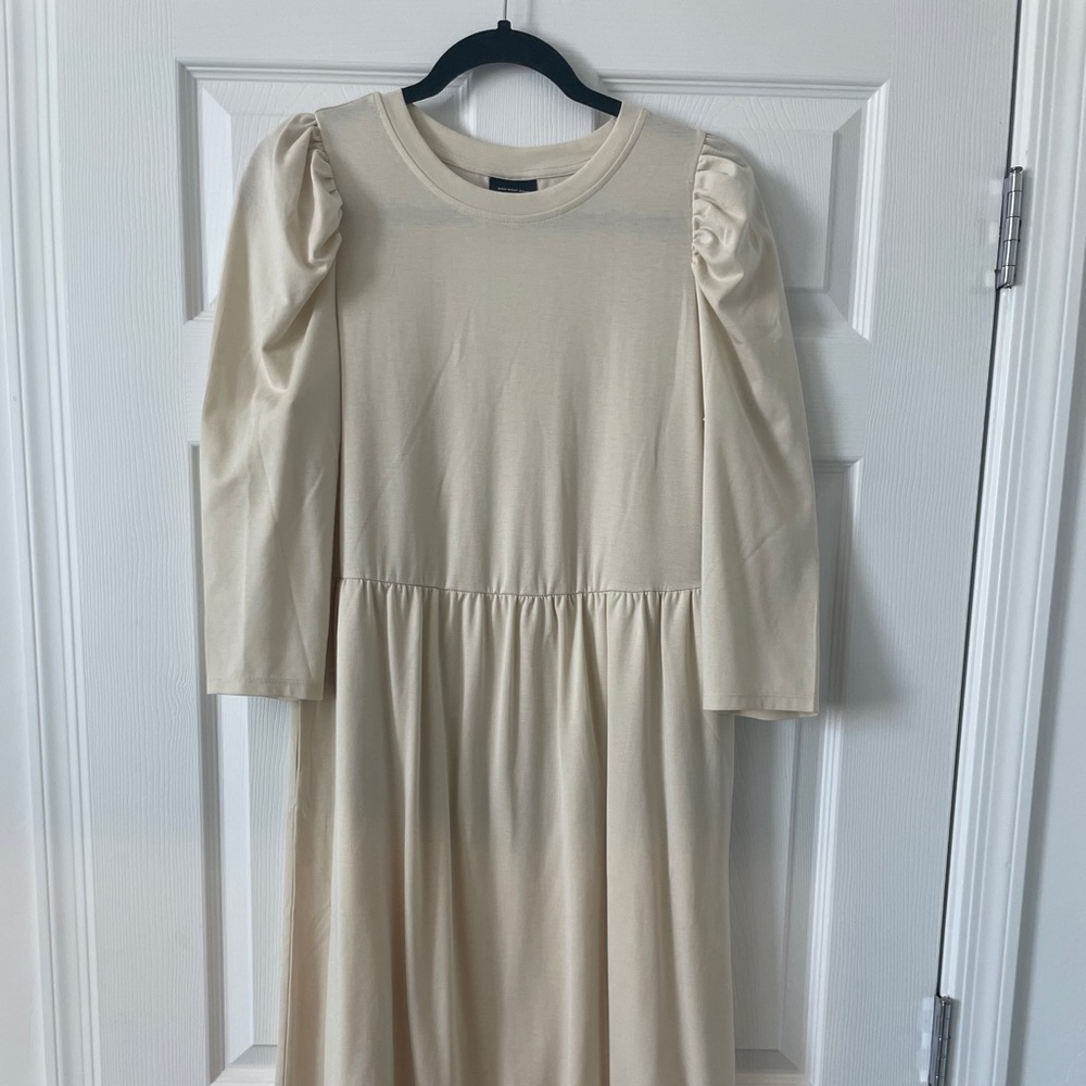 Cream Midi Dress